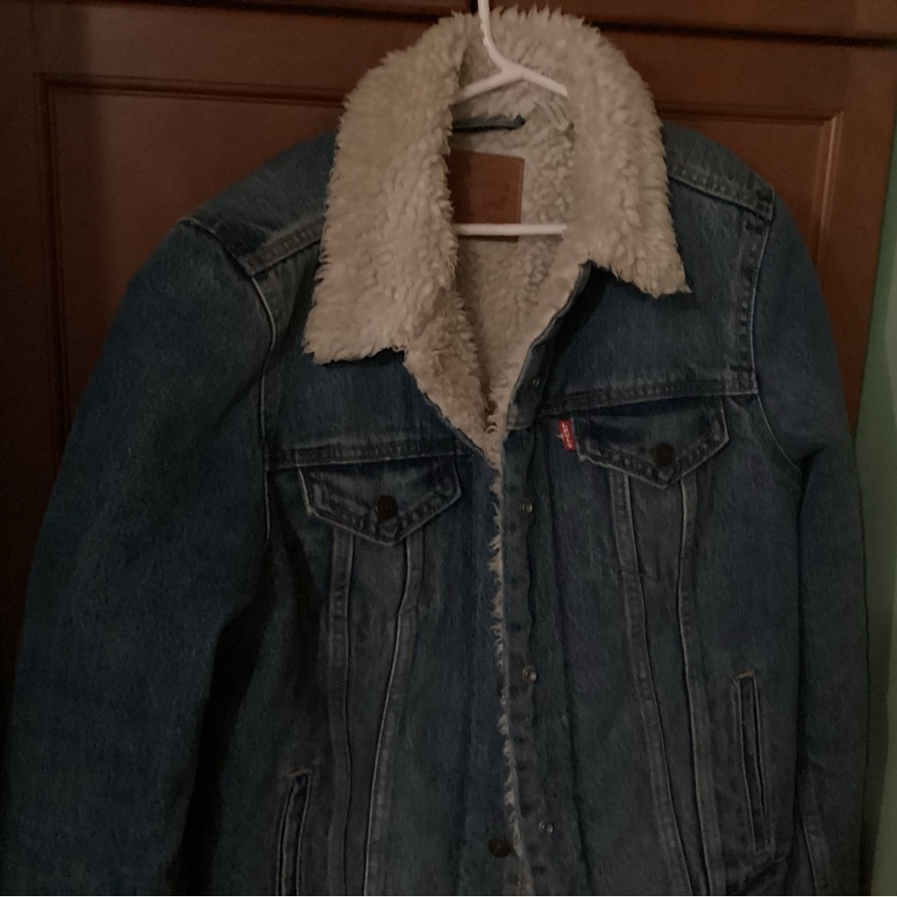 levi strauss original riveted jean jacket may 201873 sherpa lined m - Picture 4 of 11